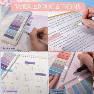 ست 10 رنگ ایندکس استیک نوتی و page marker خط‌ کش دار سری Color Note